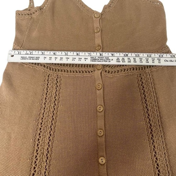 LPA Knit Dress Crotched Midi Semi Sheer Tan‎ Nude Size S - Picture 13 of 13